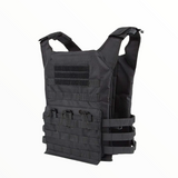 Chaleco porta placas sencillo en negro con velcro y sistema MOLLE — imagen 5 de 5