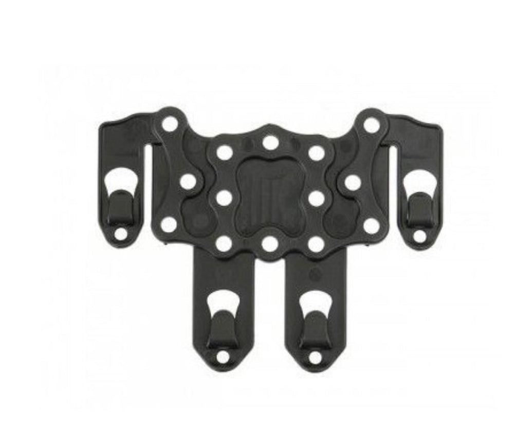 Adaptador tipo araña en negro para sistema molle