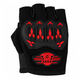Guantes de moto de medio dedo con palma acolchada antideslizante — imagen 3 de 6