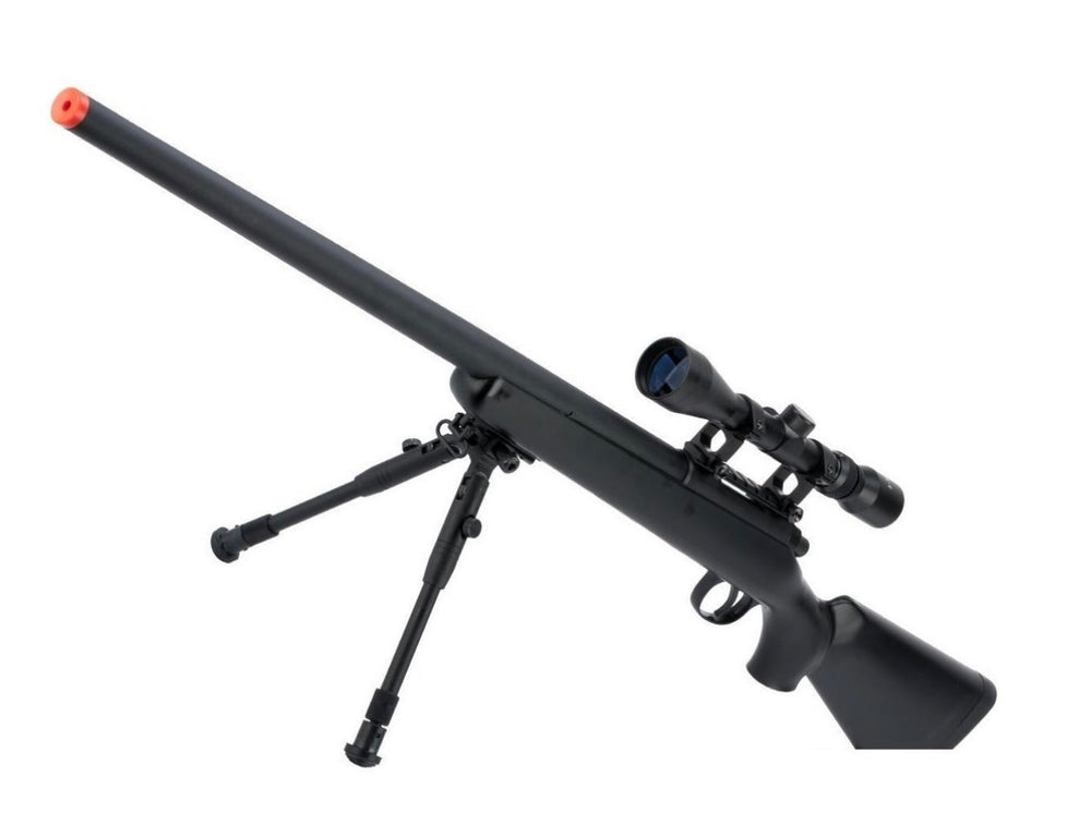 Bípode metálico ajustable montado en rifle para tiro apoyado