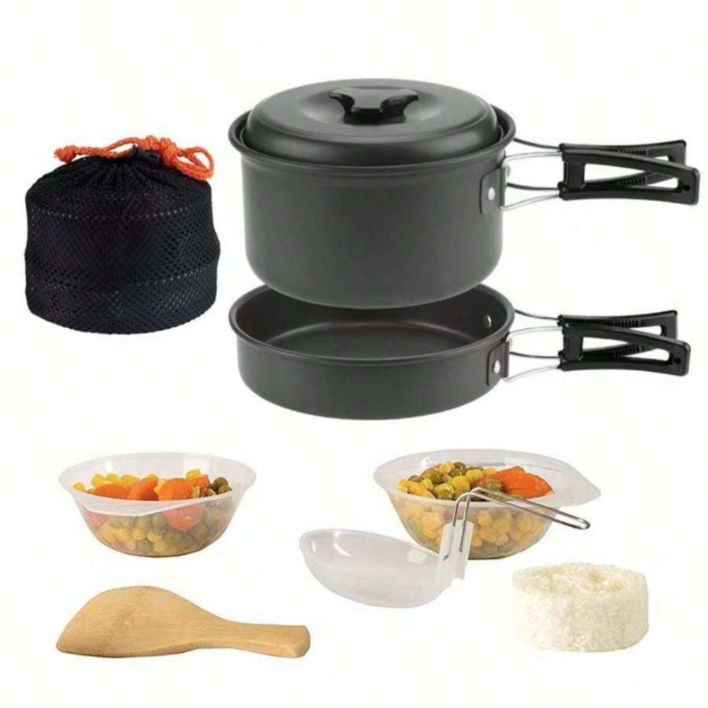 Set de cocina portátil de 7 piezas para acampar