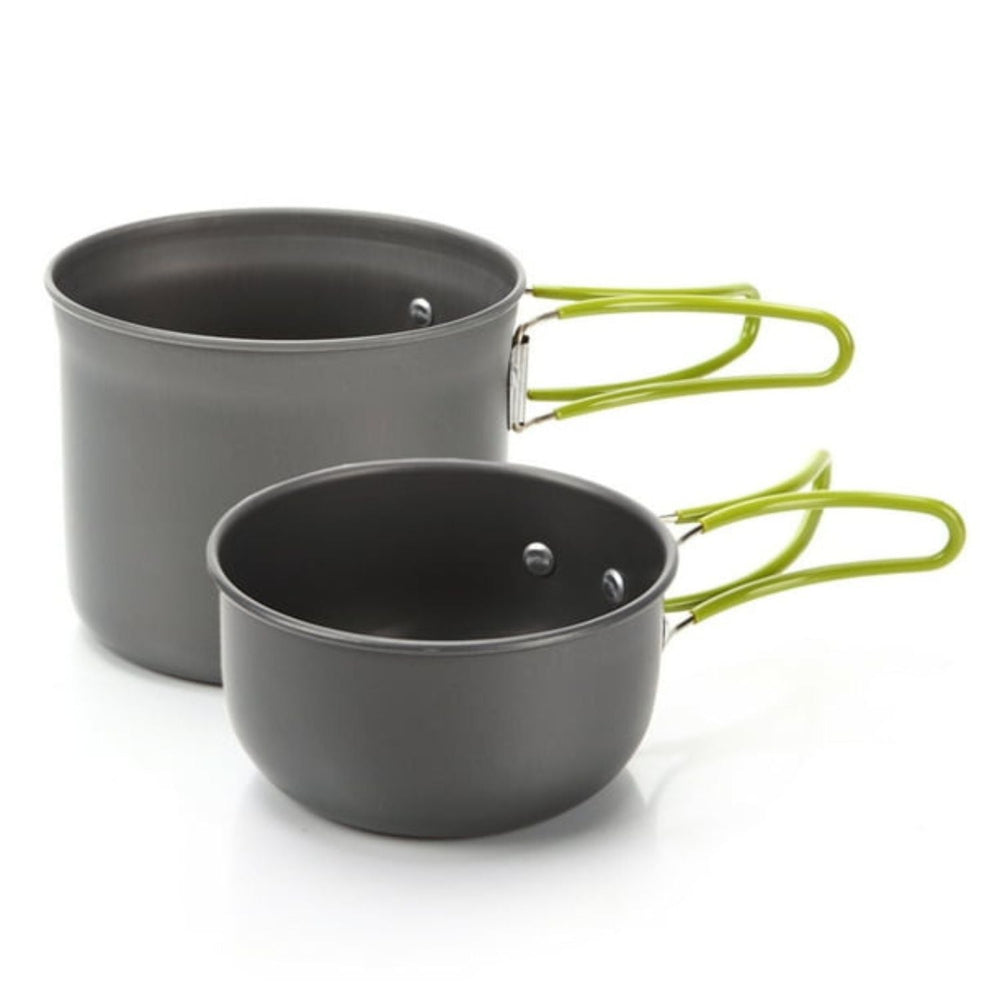 Conjunto de utensilios compactos para cocinar durante el camping
