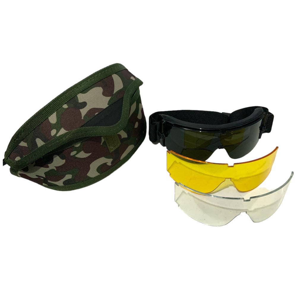 Gafas protectoras tácticas con funda de transporte incluida