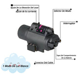 Lámpara táctica con láser y switch cola de ratón modelo PJ615 — imagen 2 de 4
