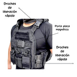 Chaleco porta placa magnético con liberación rápida y sistema MOLLE — imagen 4 de 6