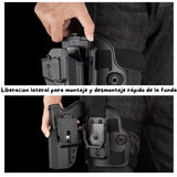 Funda holster muslera negra de polímero con liberación rápida 360 grados — imagen 6 de 7