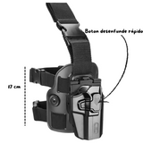 Funda holster muslera negra de polímero con liberación rápida 360 grados — imagen 2 de 7