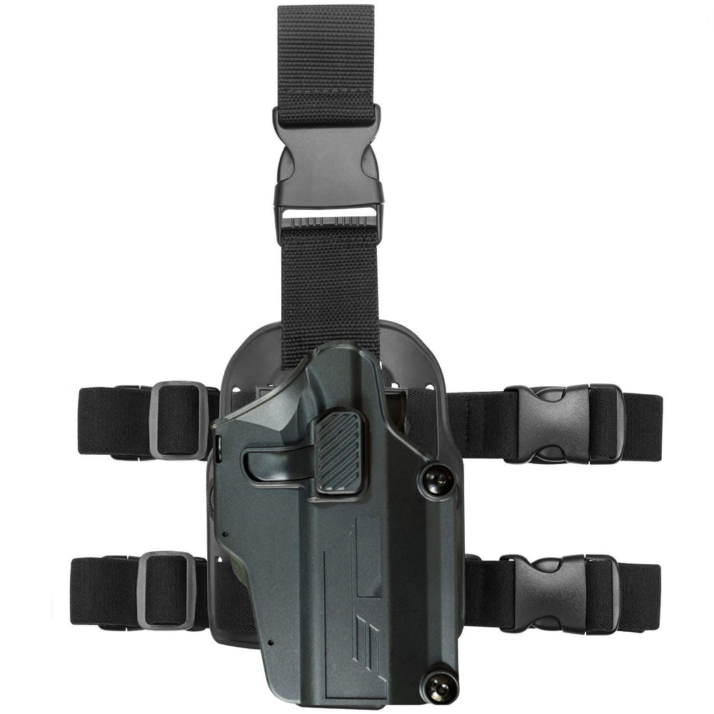 Funda holster muslera negra ajustable con sistema de liberación rápida