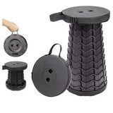 Taburete retráctil telescópico negro, ajustable de 6 a 44 cm de altura — imagen 2 de 5