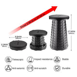 Taburete retráctil telescópico negro, ajustable de 6 a 44 cm de altura — imagen 4 de 5