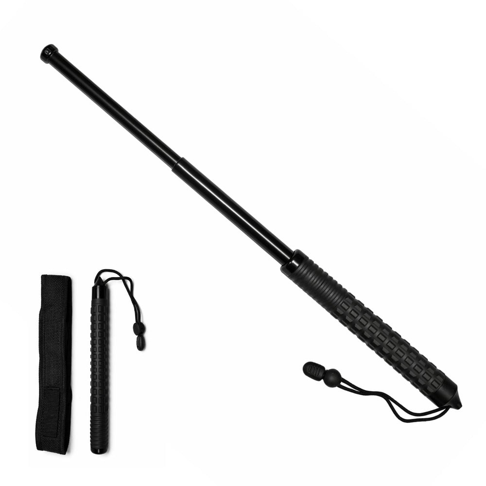 Bastón retráctil de 67 cm con funda para defensa personal