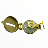 Brújula dorada militar con líquido, mira y luz fluorescente — imagen 1 de 4