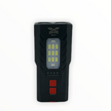 Luz delantera LED cob para bicicleta con efecto patrulla lateral y luz blanca central — imagen 2 de 5