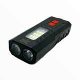 Luz delantera LED cob para bicicleta con efecto patrulla lateral y luz blanca central — imagen 3 de 5
