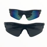 Gafas deportivas tipo radar unisex con marco de plástico negro — imagen 3 de 3
