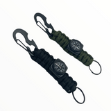 Llavero paracord táctico con destapador, brújula y mosquetón — imagen 2 de 4