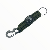 Llavero paracord táctico con destapador, brújula y mosquetón — imagen 1 de 4