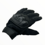 Guantes tácticos negros con protección en nudillos y dedos touch — imagen 4 de 5