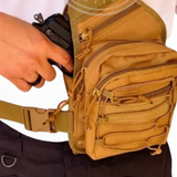 Mochila pechera cruzada compacta en color verde militar — imagen 3 de 4