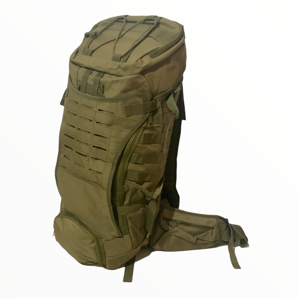 Mochila grande de 60 litros para camping en caqui, negra o verde militar
