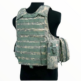 Chaleco táctico MOLLE con portacargadores 5.56, 9mm, botiquín y radio — imagen 4 de 4