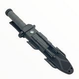Cuchillo largo con pedernal y brújula integrados en la funda — imagen 1 de 3