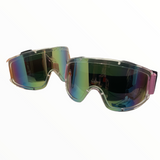 Goggles transparentes para moto con acabado tornasol y banda ajustable — imagen 2 de 5