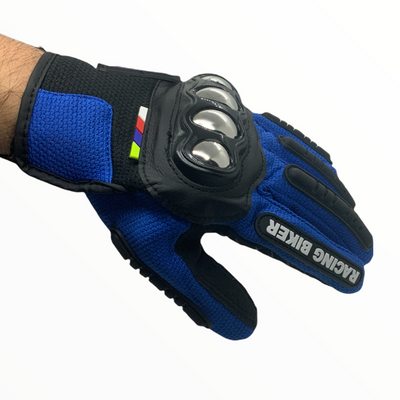 Guantes de motociclista con nudillos reforzados y dedos touch