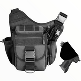 Pechera táctica militar gris pixel con funda para pistola y 8 compartimentos — imagen 1 de 2