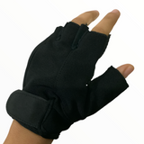 Guantes de medio dedo para moto y ciclismo en negro y caqui — imagen 7 de 9