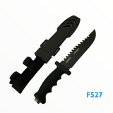 Cuchillo tipo Rambo con hoja de sierra y funda para campismo — imagen 3 de 5