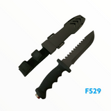 Cuchillo tipo Rambo con hoja de sierra y funda para campismo — imagen 4 de 5