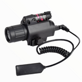 Linterna táctica con láser rojo y montaje riel Picatinny modelo SN066 — imagen 1 de 5
