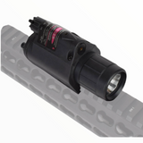 Linterna táctica con láser rojo y montaje riel Picatinny modelo SN066 — imagen 2 de 5