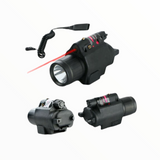 Linterna táctica con láser rojo y montaje riel Picatinny modelo SN066 — imagen 4 de 5