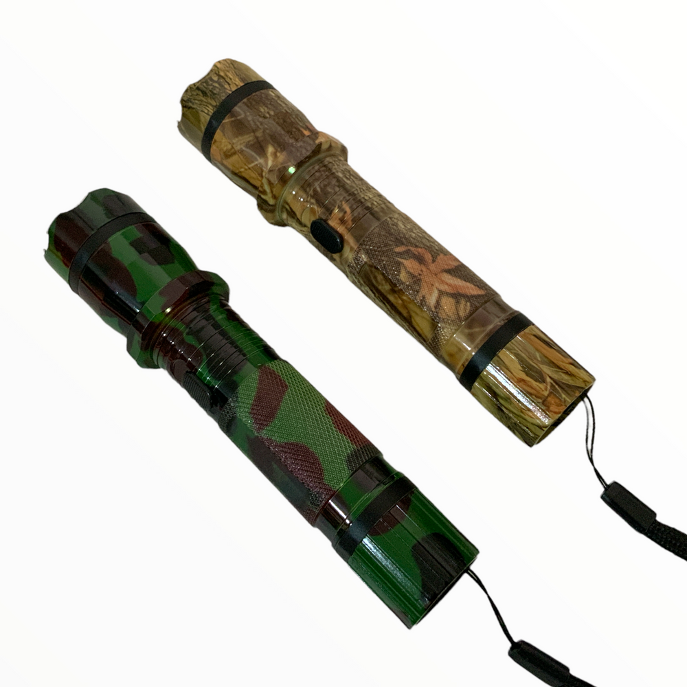 Lámpara táctica de aluminio con electroshock, LED Cree de 1200 lúmenes