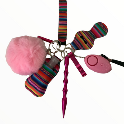 Llavero kit de defensa personal 8 en 1 para mujer