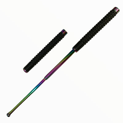 Bastón retráctil tornasol de 25 pulgadas con funda incluida