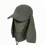 Gorra con solapa desmontable para protección UV en color caqui — imagen 1 de 5