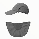 Gorra con solapa desmontable para protección UV en color caqui — imagen 5 de 5