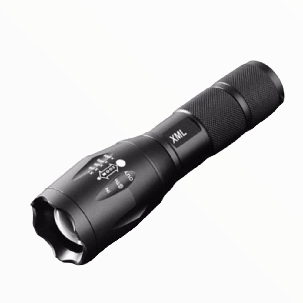 Lámpara táctica LED Q5 con zoom y carga USB