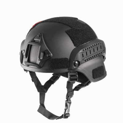 Casco táctico con riel para láser y base compatible con cámara GoPro
