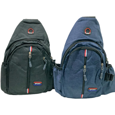 Mochila pechera cruzada azul modelo XB136