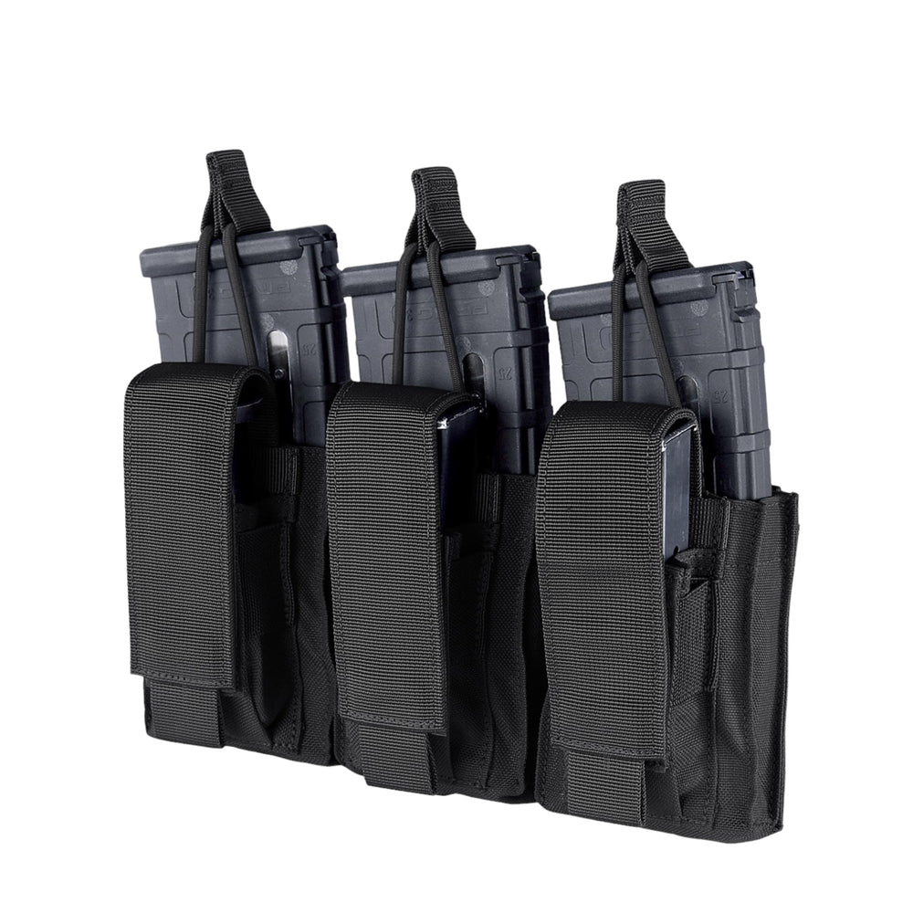 Set de 3 porta cargadores FX con sistema molle en negro o verde