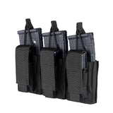 Set de 3 porta cargadores FX con sistema molle en negro o verde — imagen 1 de 4