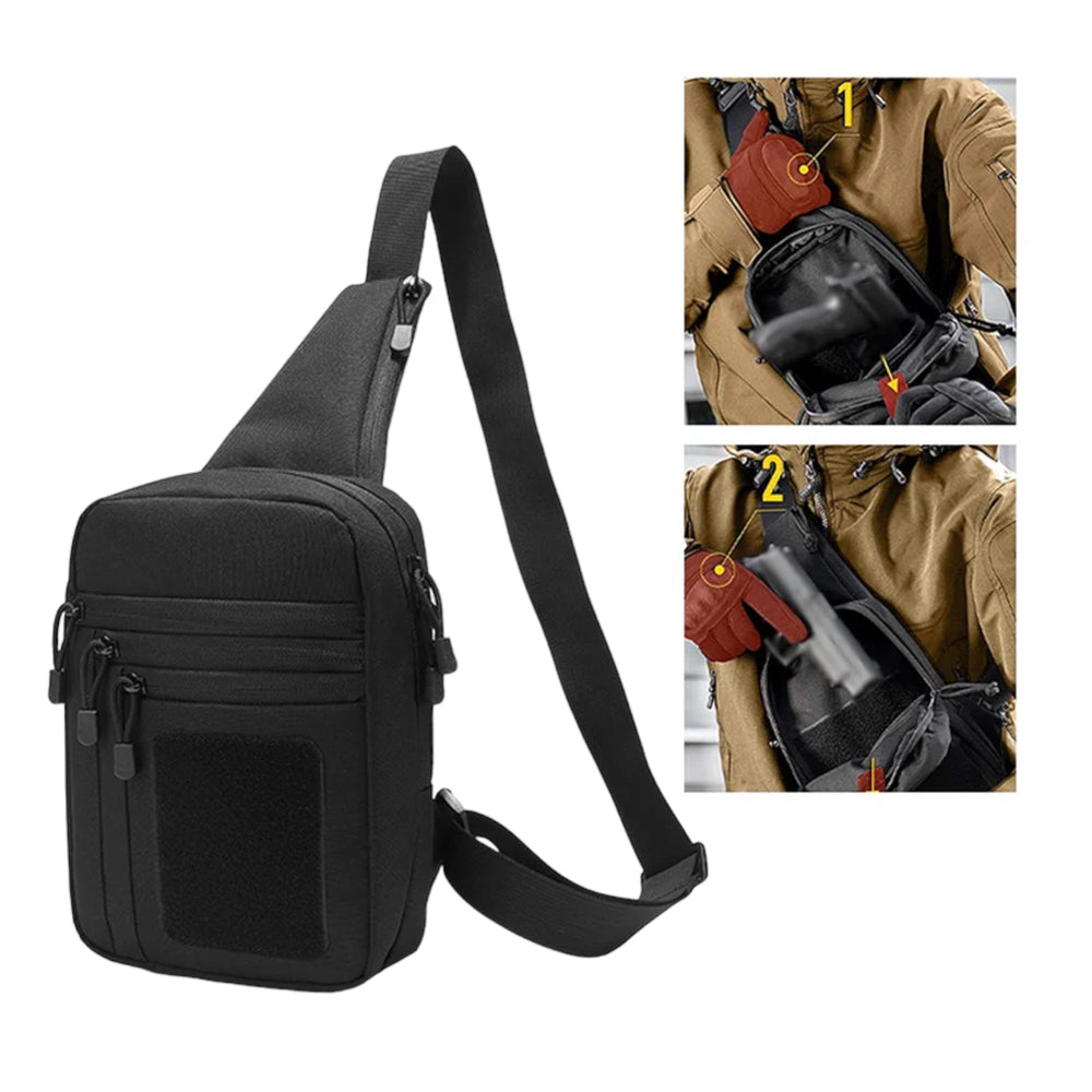 Pechera compacta con correa al hombro para porte oculto