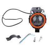 Faro LED para moto con lente lupa y anillo ojo de ángel, luz alta, baja y estrobo — imagen 3 de 3