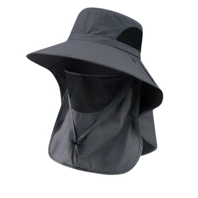 Sombrero de senderismo ligero con protección solar en gris