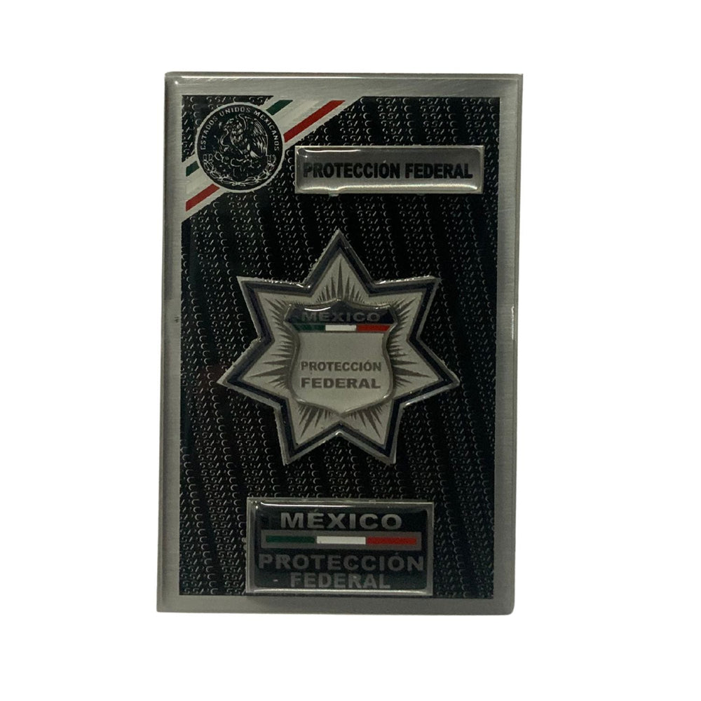Placa metálica de identificación con diseño de Guardia Nacional y SSPC