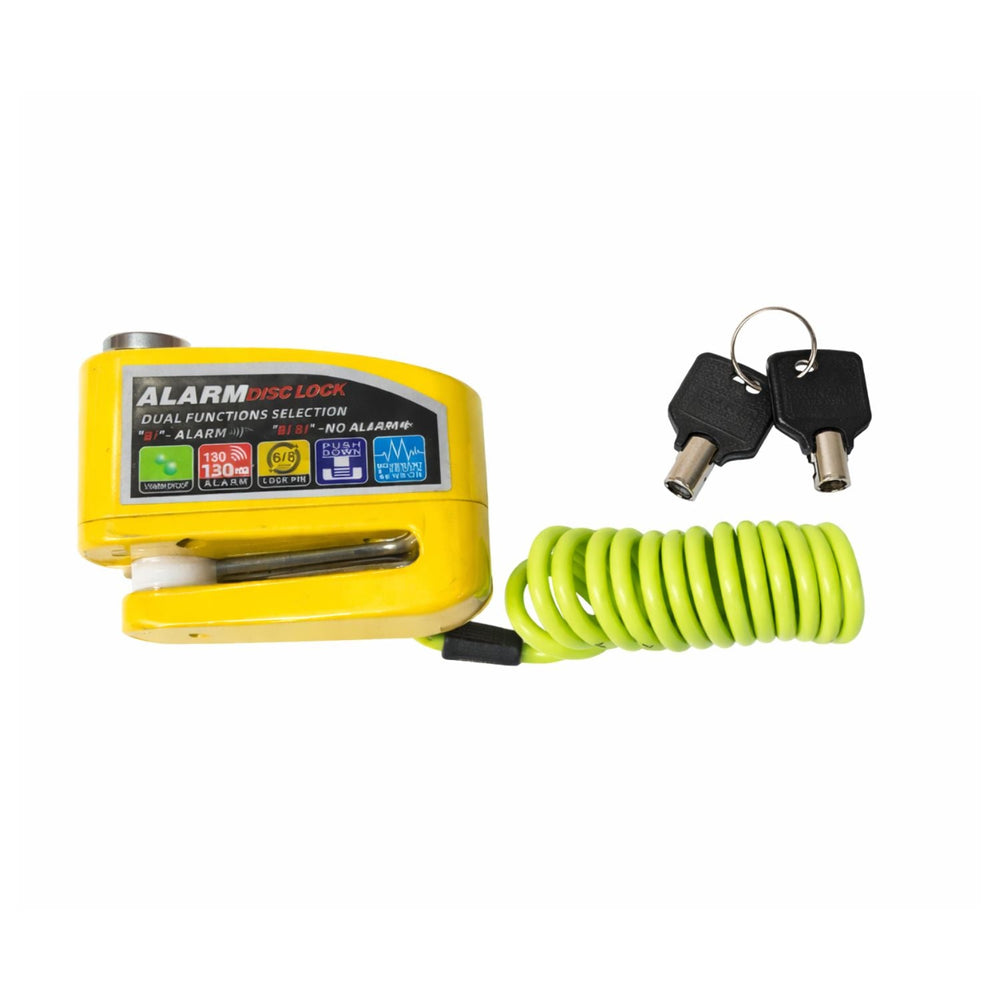 Candado de disco impermeable con alarma de 130 dB y sensor de movimiento para moto